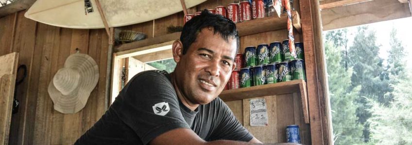 Saddam - the first surfer in Aceh, Sumatra
