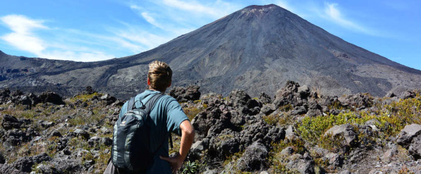 Hiking Mount Ngauruhoe in Tongariro National Park, New Zealand