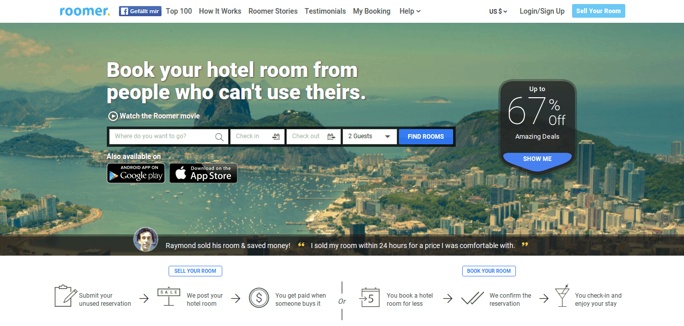 Roomer Useful Travel Websites - Layback Travel