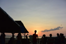 The surfers are enjoying the sunset, Lhoknga, Aceh, Sumatra