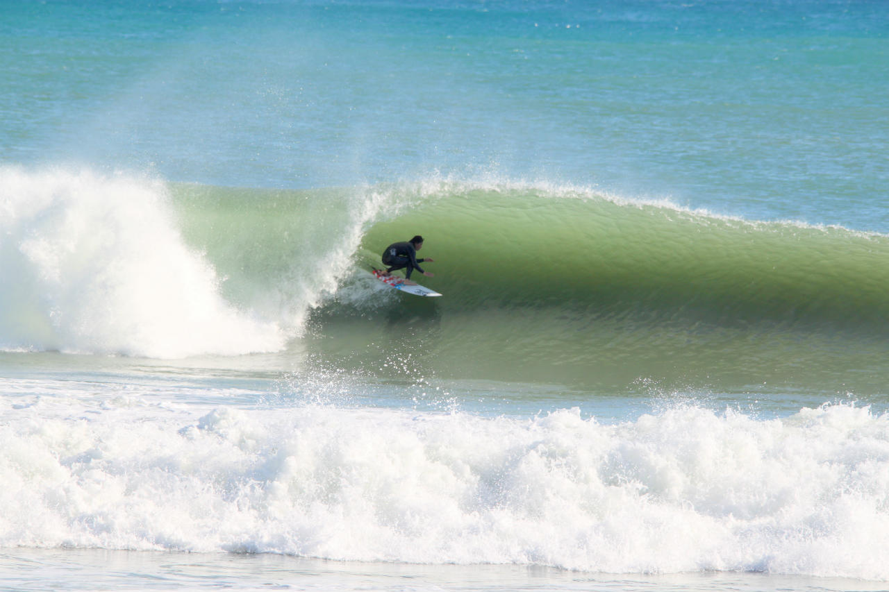 Barrel at the Beach Break in Hebara - Chiba Japan