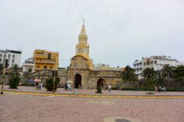 Clock tower in Cartagena, Colombia - Layback Travel