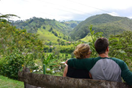 Happy couple @ coffee farm in Salento, Colombia - Layback Travel