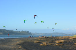 Kite Surfers in Raglan, New Zealand - Layback Travel