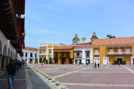 Plaza in Cartagena, Colombia - Layback Travel