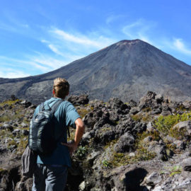 Hiking Mount Ngauruhoe in Tongariro National Park, New Zealand