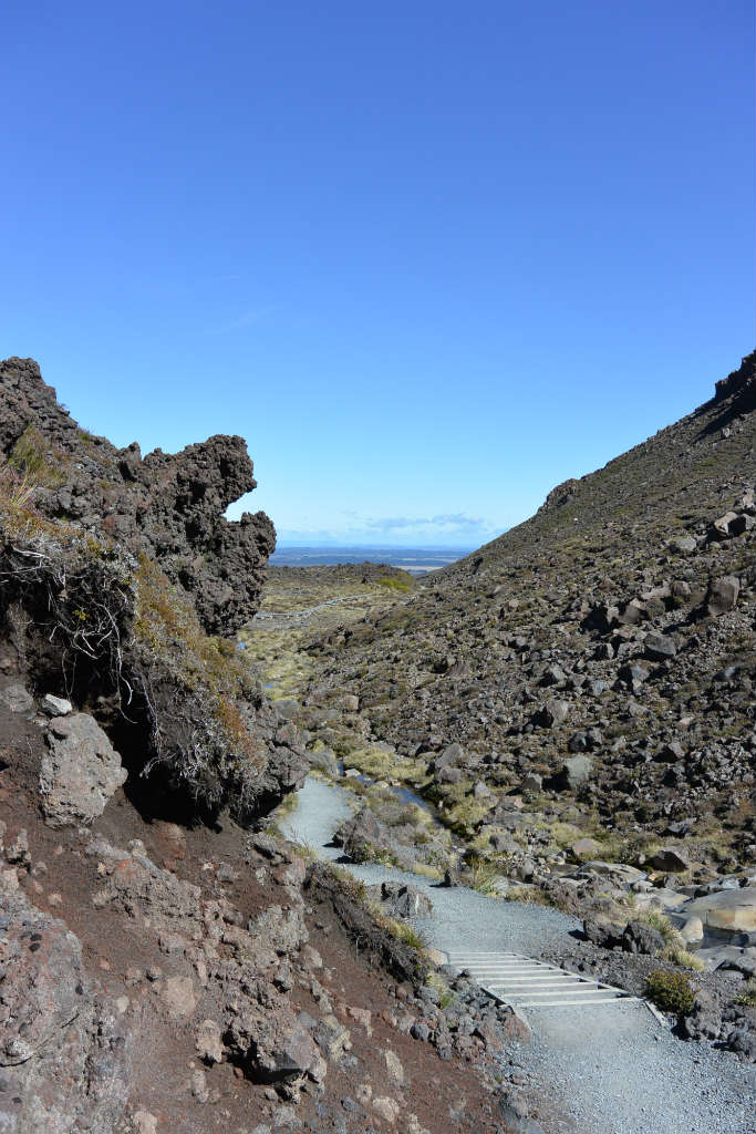 Hiking path to Mount Ngauruhoe - New Zealand
